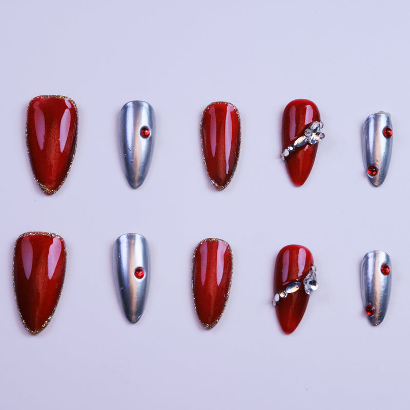 Crimson Elegance | Almond