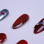 Crimson Elegance | Almond